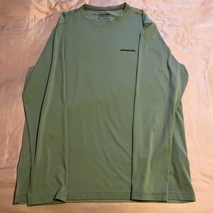 Patagonia - Long Sleeve - Medium- Light Weight - Tea Green - Trout